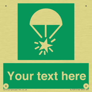 Custom sign safe condition Rocket parachute flare